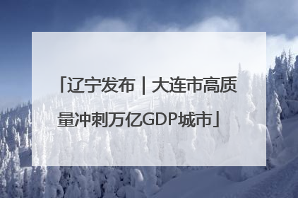 辽宁发布｜大连市高质量冲刺万亿GDP城市