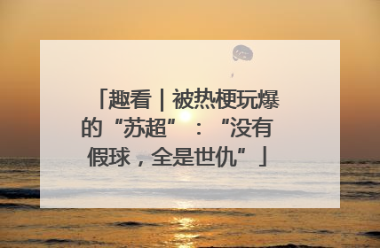 趣看｜被热梗玩爆的“苏超”：“没有假球，全是世仇”