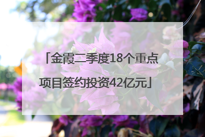 金霞二季度18个重点项目签约投资42亿元