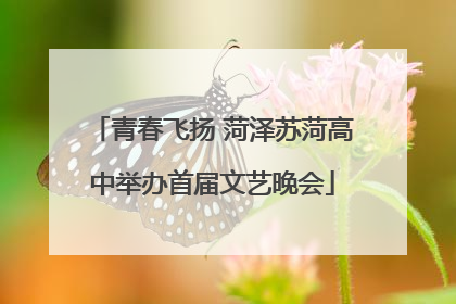 青春飞扬 菏泽苏菏高中举办首届文艺晚会