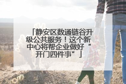 静安区数通链谷升级公共服务！这个新中心将帮企业做好“开门四件事”