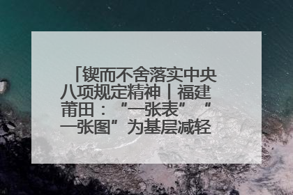 锲而不舍落实中央八项规定精神丨福建莆田：“一张表”“一张图”为基层减轻“数字负担”