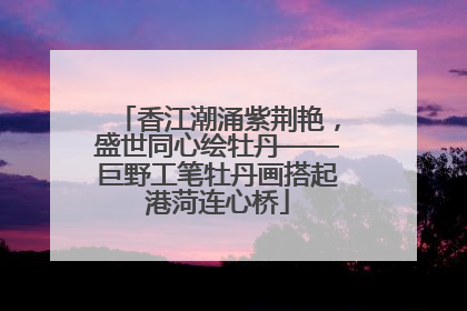 香江潮涌紫荆艳，盛世同心绘牡丹——巨野工笔牡丹画搭起港菏连心桥