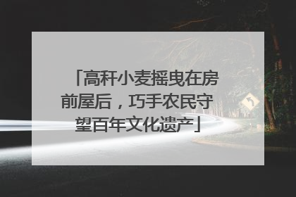 高秆小麦摇曳在房前屋后，巧手农民守望百年文化遗产