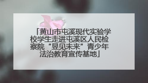 黄山市屯溪现代实验学校学生走进屯溪区人民检察院“昱见未来”青少年法治教育宣传基地