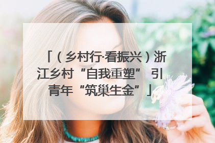 （乡村行·看振兴）浙江乡村“自我重塑” 引青年“筑巢生金”