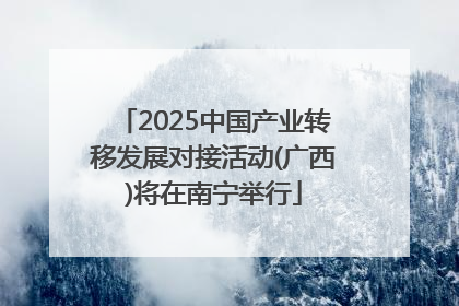 2025中国产业转移发展对接活动(广西)将在南宁举行