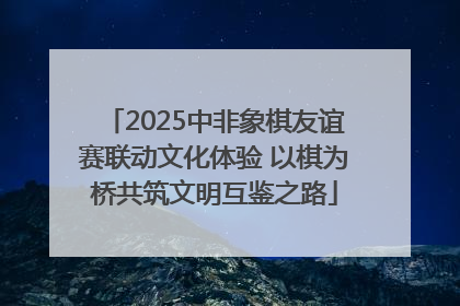 2025中非象棋友谊赛联动文化体验 以棋为桥共筑文明互鉴之路