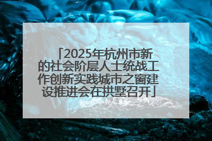 2025年杭州市新的社会阶层人士统战工作创新实践城市之窗建设推进会在拱墅召开