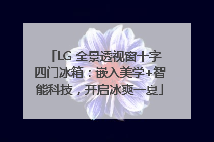 LG 全景透视窗十字四门冰箱：嵌入美学+智能科技，开启冰爽一夏